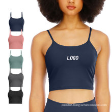 wholesale summer yoga wear push up womens custom sports bra crop top